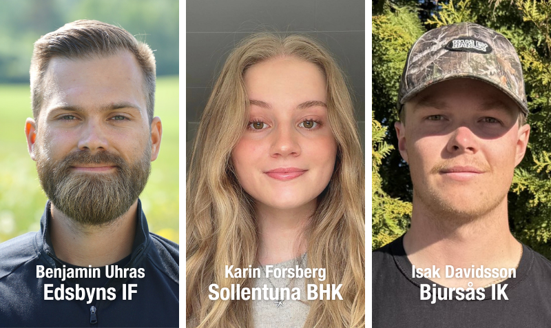 Tre porträttbilder på stipendiaterna